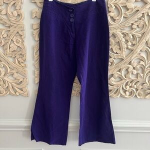 Purple Wide-Leg Pants